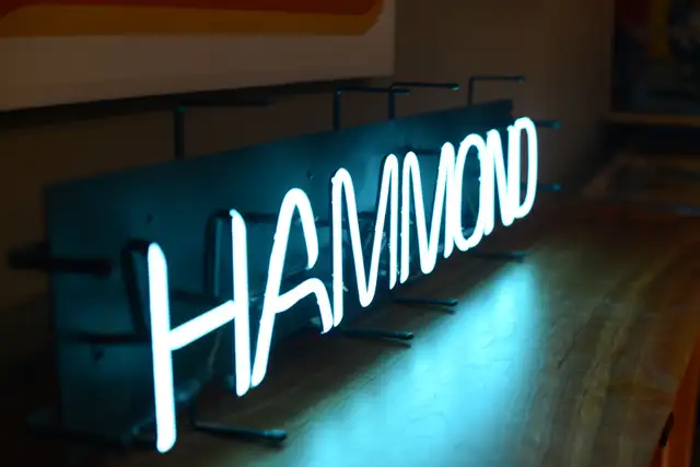 Vintage Neon Hammond Organ Dealer Sign - Photo 7