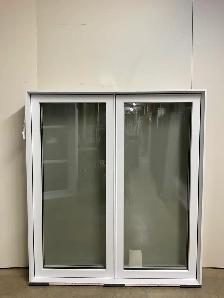 10861BP Fenêtre Battant PVC Blanc  49 1/2 x 55 1/4 2 sect 2 ouvr