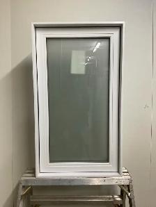 10843BP Fenêtre Battant PVC Blanc 1 sect 1 ouv Verre sablé 23x40