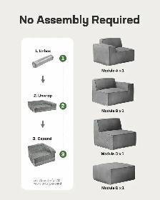 Brand New 111 -inch modular boneless sofa Special $259