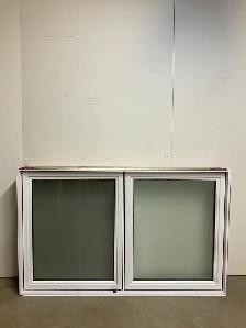 10710BP Fenêtre Battant PVC Blanc Verre givré 60 1/2 x 37