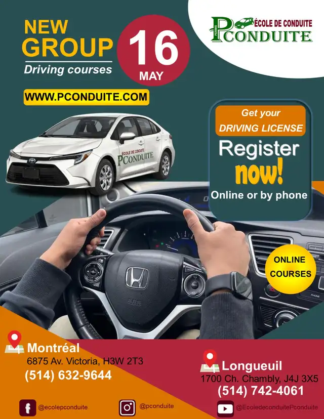 Driving School (online courses) Saturdays
