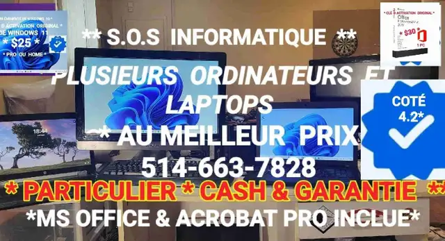 S.O.S INFORMATIQUE AU MEILLEUR PRIX GARANTIE
