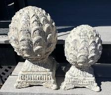 2 Ceramic Acorn Ornaments for Outdoor