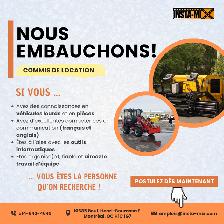 Nous embauchons - Commis de location