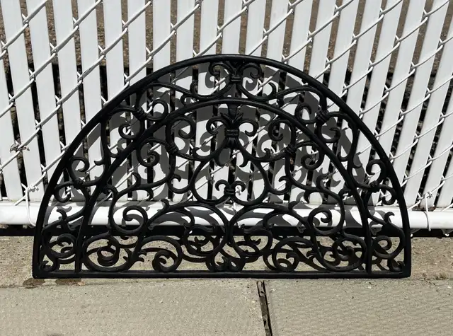 Black 26.5 in Cast Metal Fireplace Decor