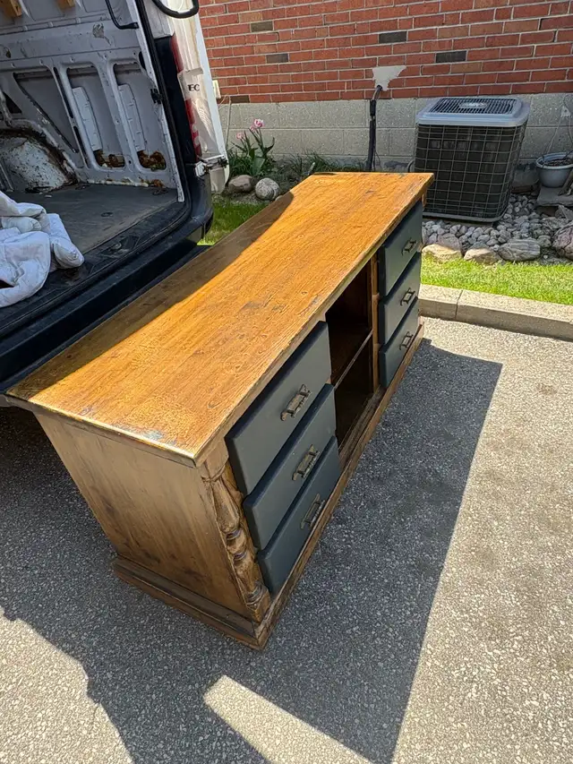Free delivery Wooden dresser Solid Oak with 6 drawers - Photo 4