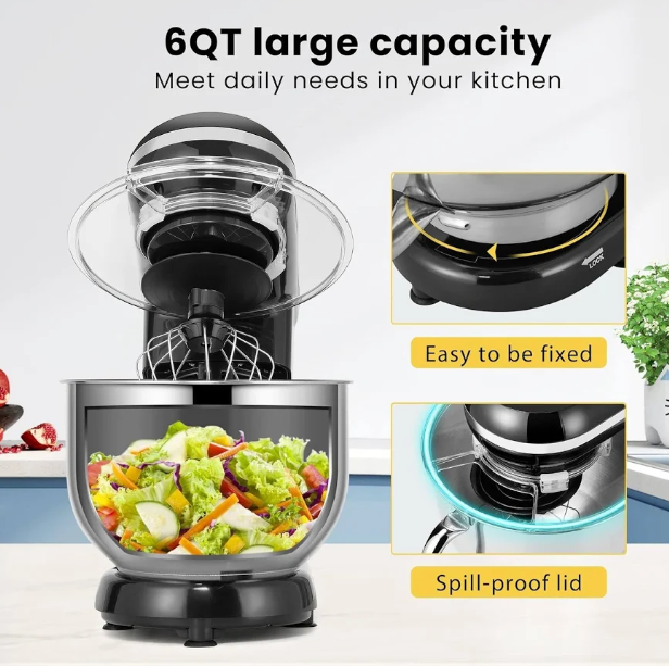 Vivohome Stand Mixer 6 Quart Electric 44424-KK - Photo 2