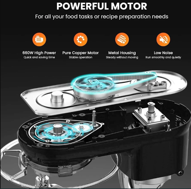 Vivohome Stand Mixer 6 Quart Electric 44424-KK - Photo 4