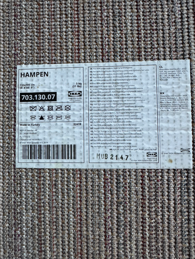 Tapis gris à poils longs IKEA Hampen – Très bon état à vendre - Photo 2