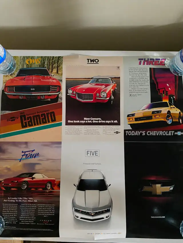 Camaro 6th generation dealer release poster double sided - Photo 2