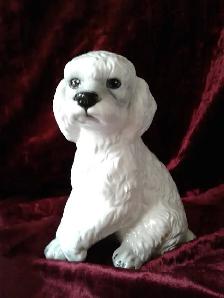 PETIT CANICHE DE PORCELAINE