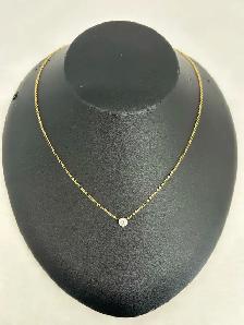 .50 CT Solitaire pendant 18k chain