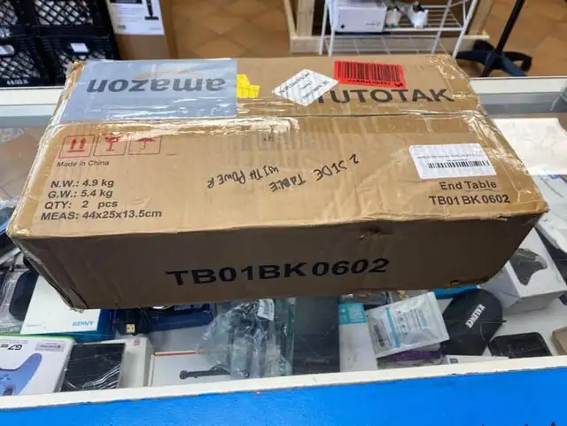 ️ TUTOTAK 2-Piece End Table Set with Charging Station
