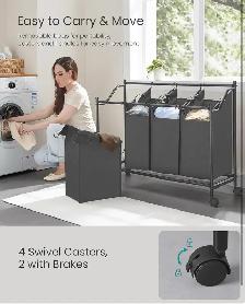 SONGMICS 4-Section Rolling Laundry Sorter – Large Capacity - Photo 5