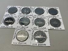 Canadian PROOF One dollar coins for sale