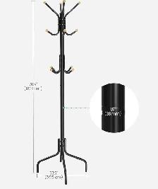 SONGMICS Freestanding Coat Rack – 12 Hook Metal Coat Tree - Photo 3