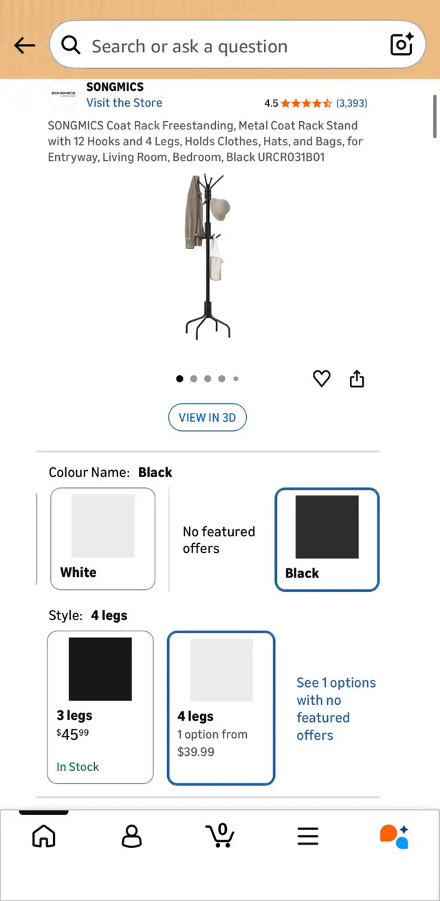 SONGMICS Freestanding Coat Rack – 12 Hook Metal Coat Tree - Photo 9