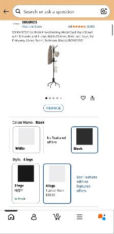 SONGMICS Freestanding Coat Rack – 12 Hook Metal Coat Tree - Photo 9