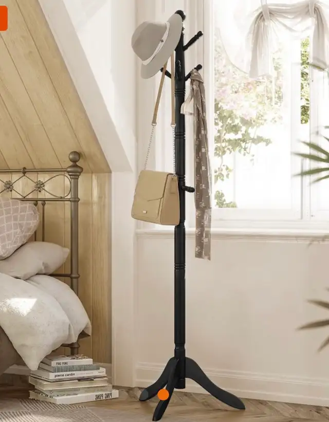 Solid Wood Coat Rack Stand – 10 Hook Freestanding Coat Tree - Photo 6