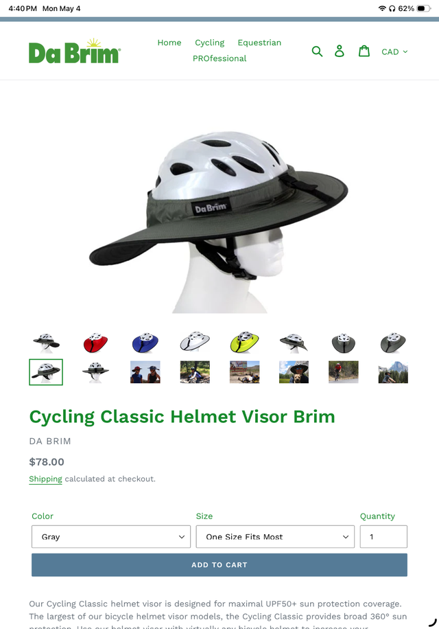 Bicycle Helmet Visor Brim - Photo 3