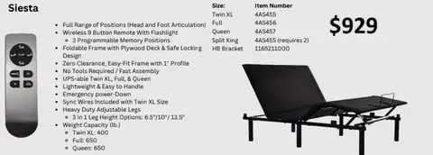 FIVE DIFFERENT LEVELS OF ADJUSTABLE BEDS STARTING AT $789! - Photo 2