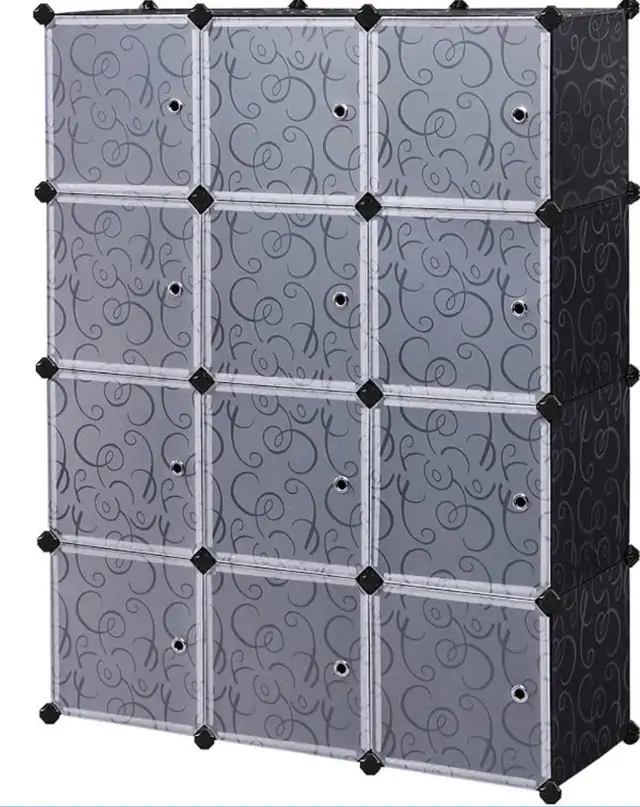 12-Cube Modular Wardrobe Storage Organizer