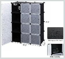 12-Cube Modular Wardrobe Storage Organizer - Photo 3