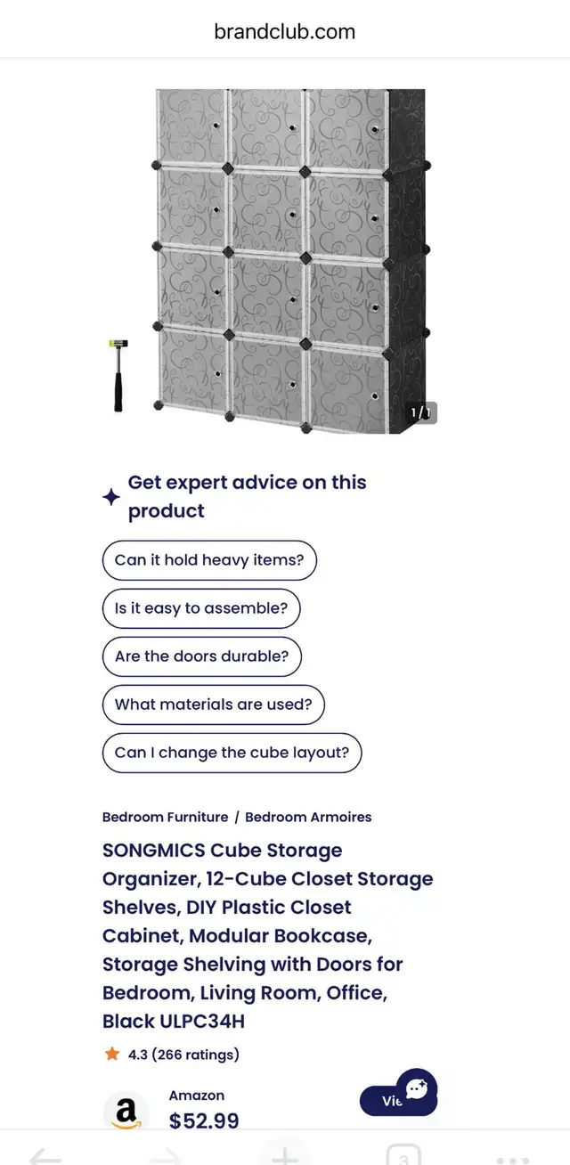 12-Cube Modular Wardrobe Storage Organizer - Photo 8
