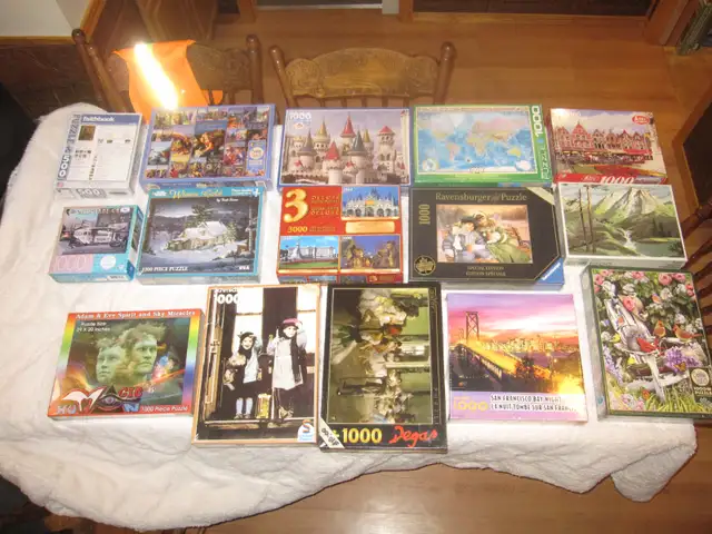 93 BRAND NEW 1000,14500 PIECE PUZZLES FACTORY SEALED $10-$6