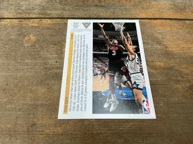 1991-92 UPPER DECK BASKETBALL STEVE SMITH Rookie Card # 447 ! - Photo 2