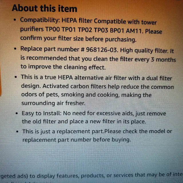 Housmile Replacement Air Purifier Filter - Photo 2