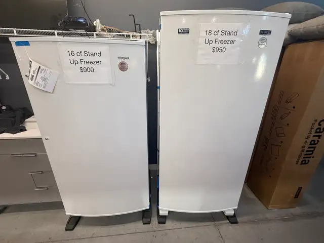 Beand new upright freezers 16 & 18 cu ft