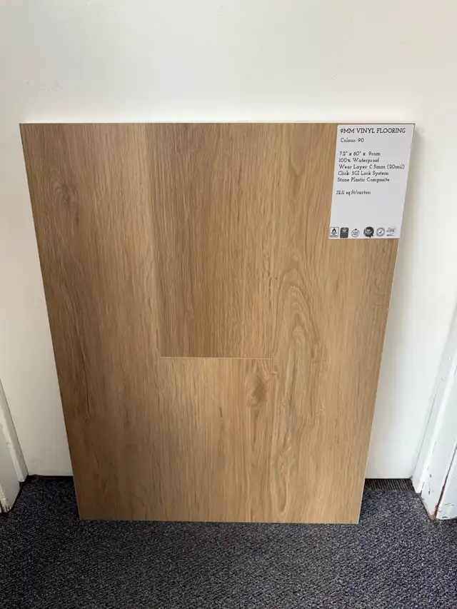 Luxury 9mm Vinyl Plank Flooring $2.49/sqft