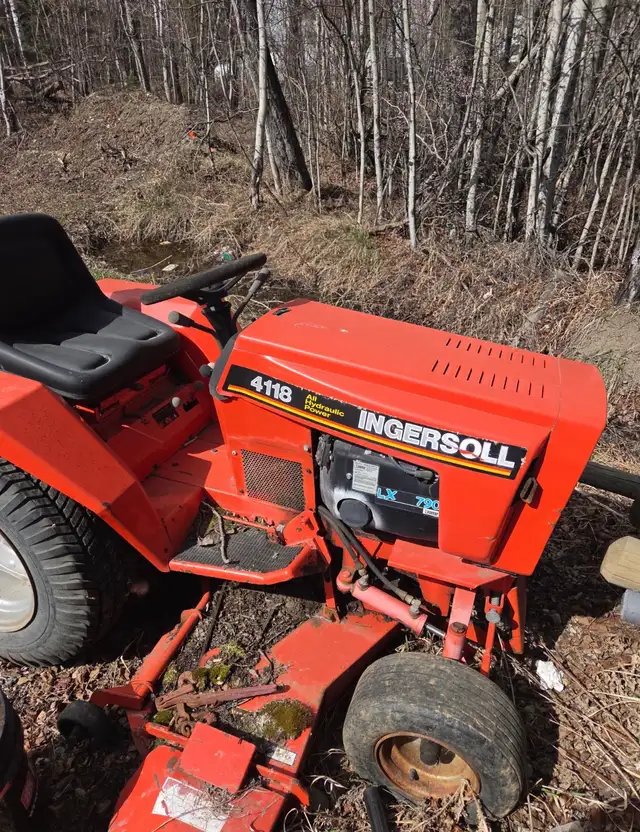 Tractor with tiller attachment