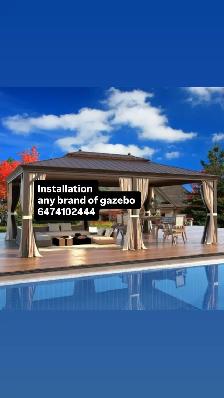 installation gazebo