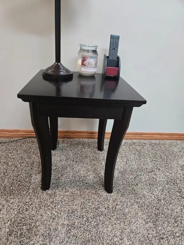 small wood end table