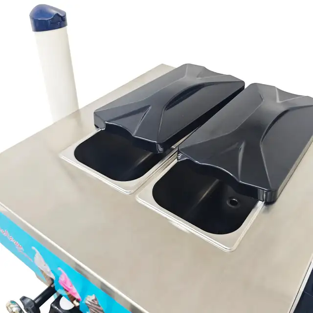 2 1Flavors Stainless Steel Soft Ice Cream Machine 3 Heads 210185 - Photo 3