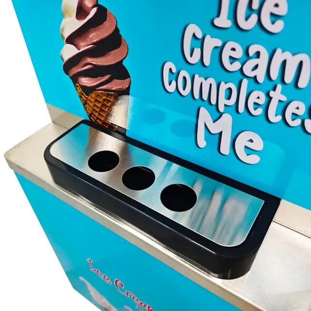 2 1Flavors Stainless Steel Soft Ice Cream Machine 3 Heads 210185 - Photo 4
