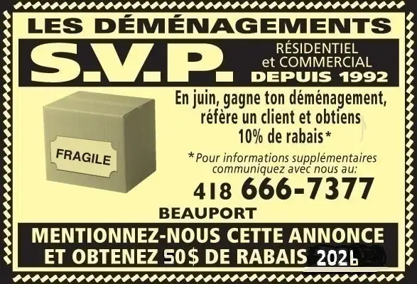 DÉMÉNAGEUR & AIDE-DÉMÉNAGEUR 418-66607377