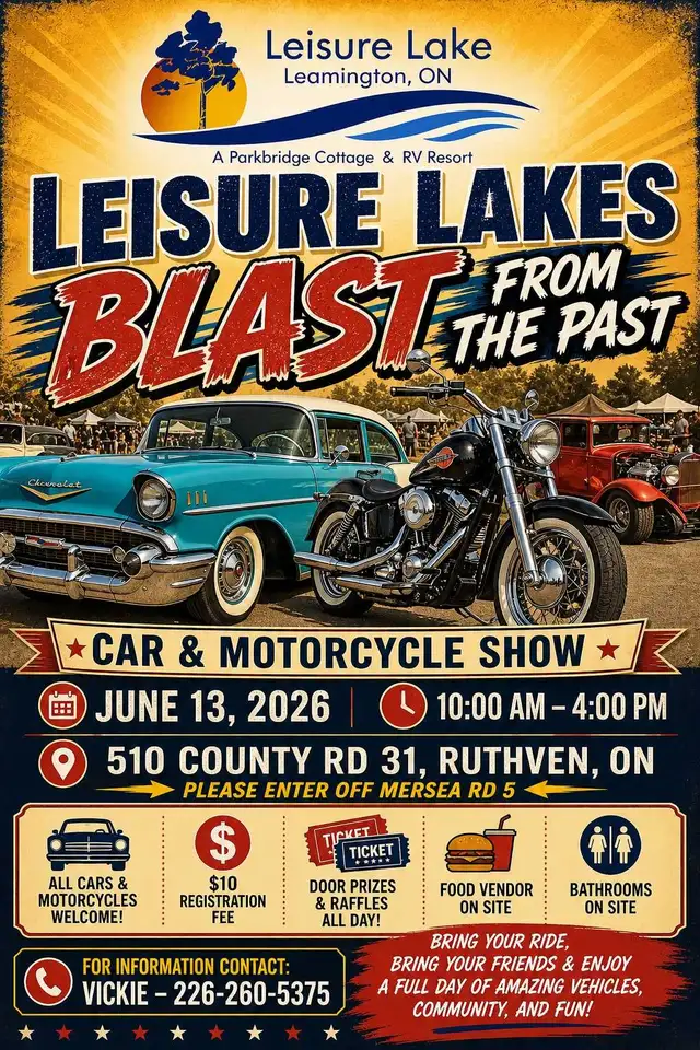 Leisure lake campground car and Motorcycle show