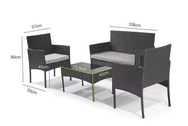Brand New Simple & Elegant 4pcs Patio Furniture Set Selling $199 - Photo 4