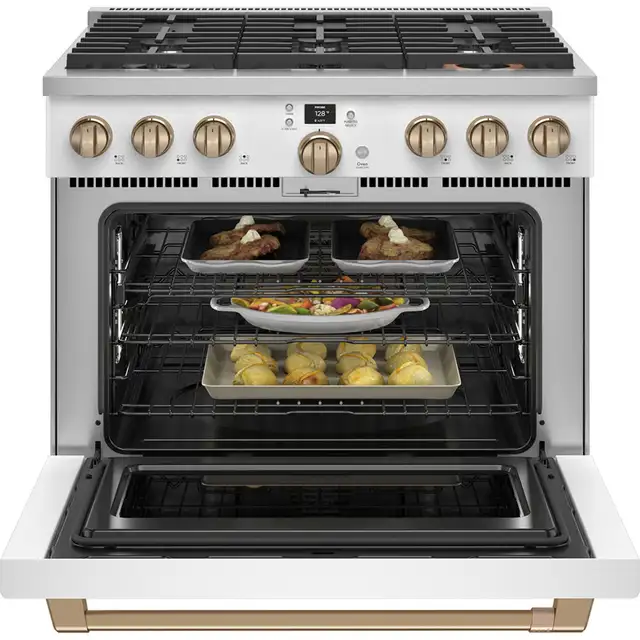 GE Café Commercial Style Range C2Y366P4TW2 36' Smart Dual-Fuel M - Photo 5