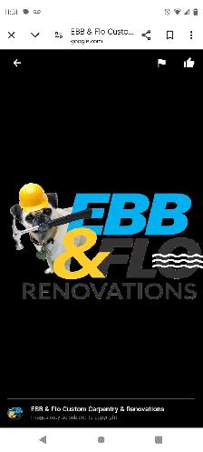 EBB & FLO RENOVATIONS IS LOOKING FOR A SKILLED CARPENTER