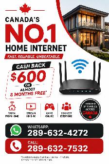Best Home Internet offer in canada $48/mon