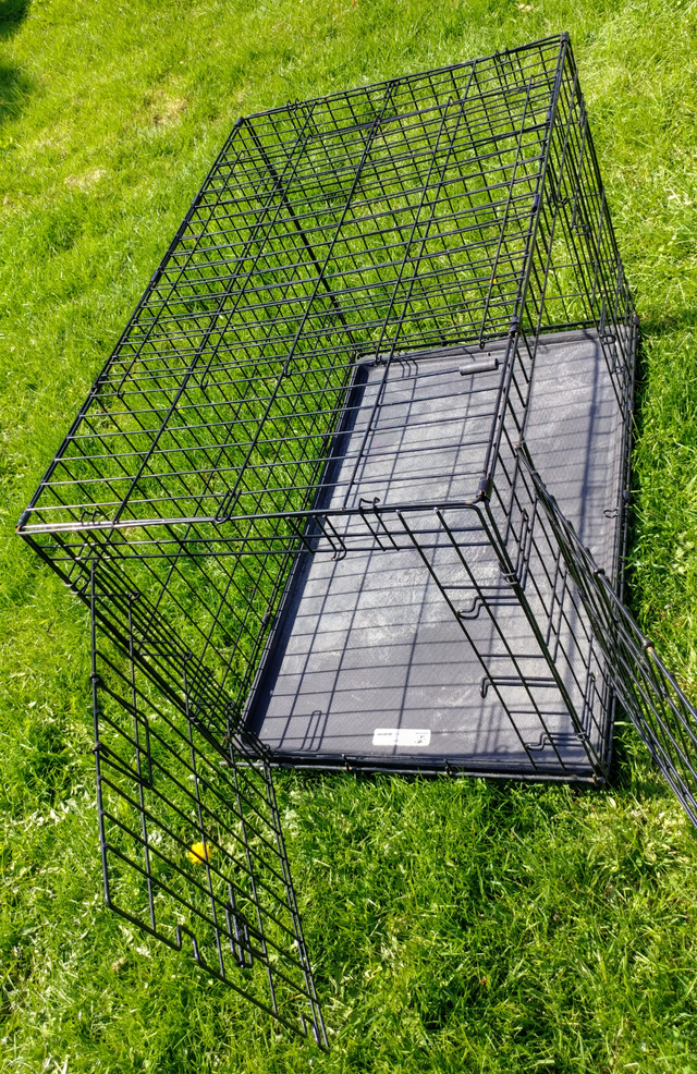 Dog CRATE Pet CAGE, 2 Lockable Doors, Floor BASE 3'L x 2'W x 3'H - Photo 2