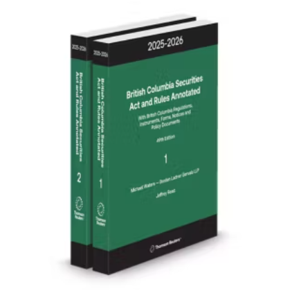 British Columbia Securities Act 2025-2026 49E 9781038205292