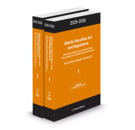Alberta Securities Act and Regulations 2025-2026 9781038205339
