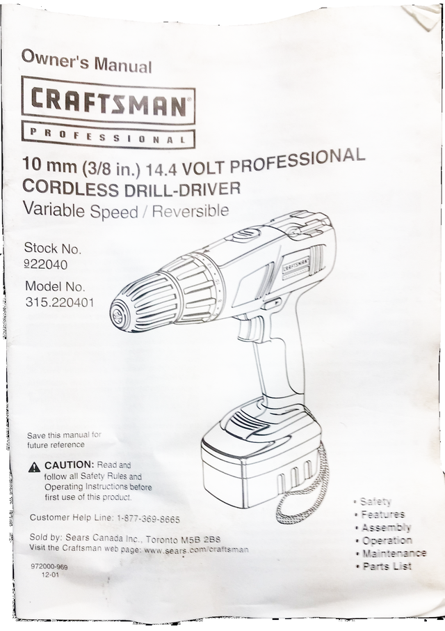 Craftsman 3/8' Rechargeable Battery Drill Kit - Photo 7