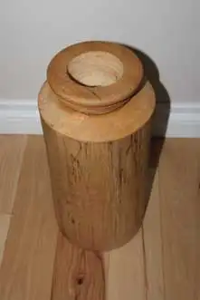 Vase antique en bois solide 25$ artisanal, A1,  1 prime - Photo 2